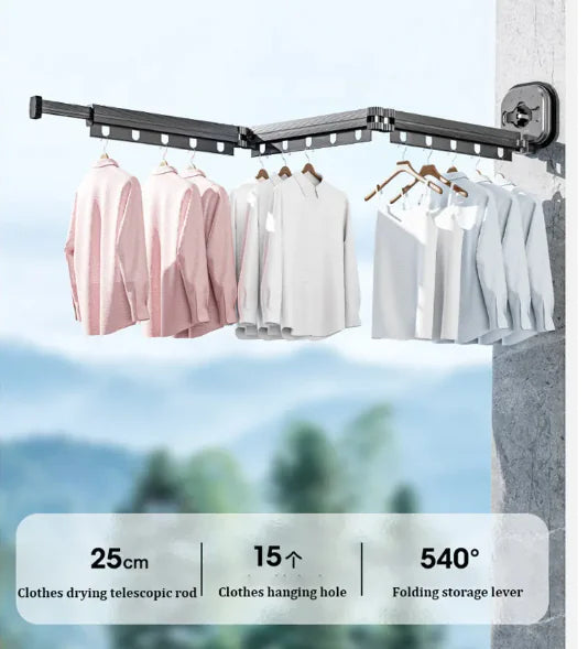 Folding Suction Cup Clothes Hanger